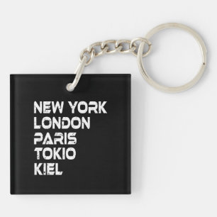 Kiel New York London Tokio Paris Anhänger Schlüsselanhänger