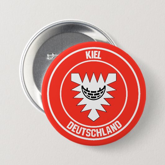 Kiel Round Emblem Button (Vorne & Hinten)
