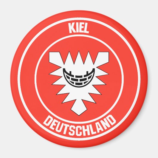 Kiel Round Emblem Magnet (Vorne)