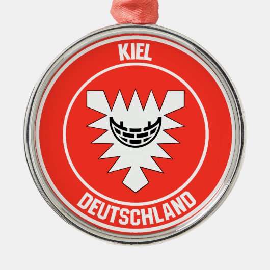 Kiel Round Emblem Ornament Aus Metall (Vorne)