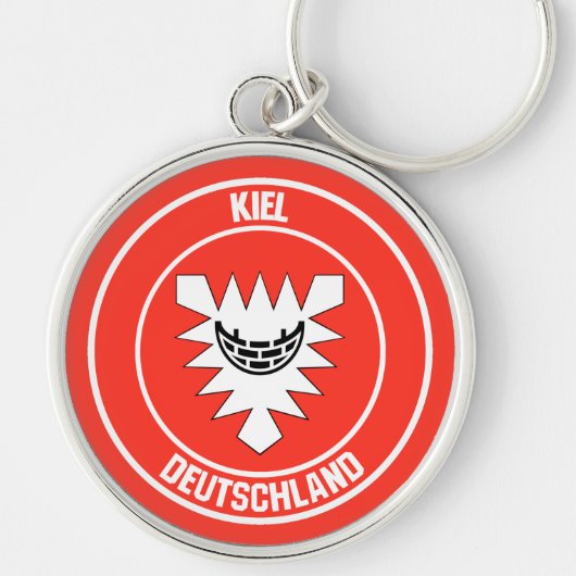 Kiel Round Emblem Schlüsselanhänger (Vorne)