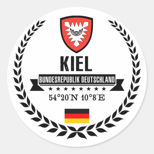Kiel Runder Aufkleber (Vorderseite)