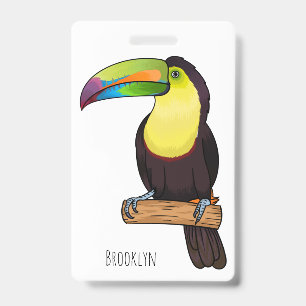 Kiel-schnabeltukan-Vogel-Cartoon-Illustration Ausweis