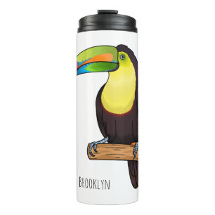 Kiel-schnabeltukan-Vogel-Cartoon-Illustration Thermosbecher