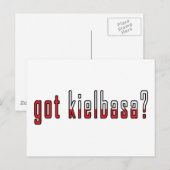 Kielbasa got? Flag Postkarte (Vorne/Hinten)