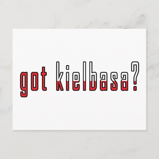 Kielbasa got? Flag Postkarte (Vorderseite)