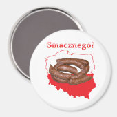 Kielbasa Smacznego Polnische Karte Magnet (Vorderseite/Rückseite)