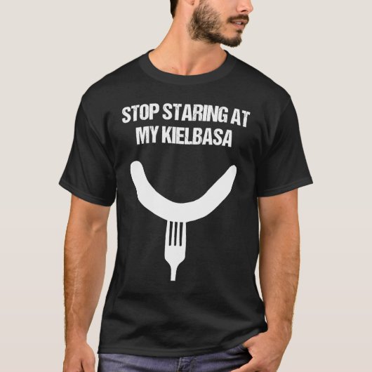 Kielbasa-Wurst-Wortspiel T-Shirt (Vorderseite)
