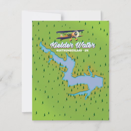 Kielder Water Northumberland UK Karte (Vorderseite)