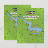 Kielder Water Northumberland UK Karte (Vorne/Hinten)