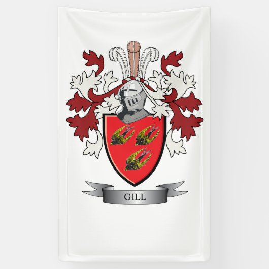 Kieme-Familienwappen-Wappen Banner (Vertikal)