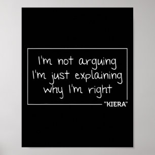 Kiera Gift Zitat Personalisiert Name Funny Birthda Poster