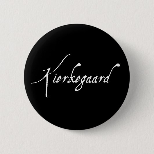 "KIERKEGAARD" 2,25 Zoll Button (Vorderseite)