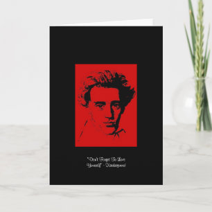 Kierkegaard "Liebe dich selbst" Grußkarte Karte