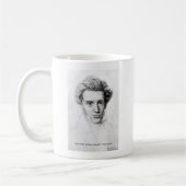 Kierkegaard "Liebe Sie selbst" Liebe Zitat Geschen Kaffeetasse (Links)