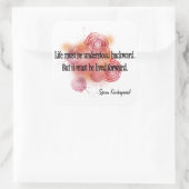 Kierkegaard Quadratischer Aufkleber (Tasche)