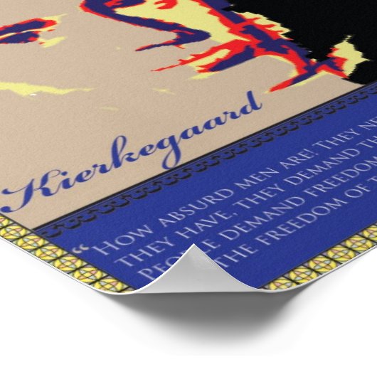 Kierkegaard verblasst poster (Ecke)