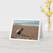 Kies am Strand sammeln Karte (Gelbe Blume)