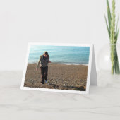 Kies am Strand sammeln Karte (Vorderseite)