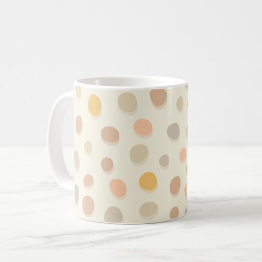 Kies auf Creme - Muster. Kaffeetasse (Vorderseite Links)