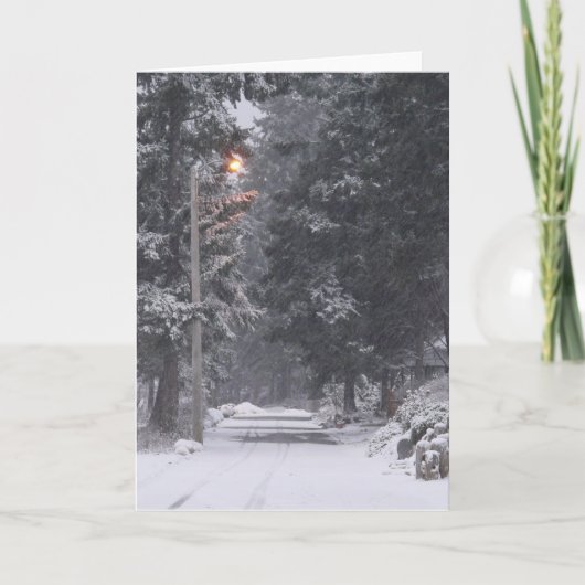 Kies Beach Winter Szene 1 Feiertagskarte (Vorderseite)