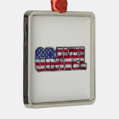 Kies Cycling American Flag Ornament Aus Metall (Rechts)