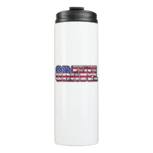 Kies Cycling American Flag Thermosbecher