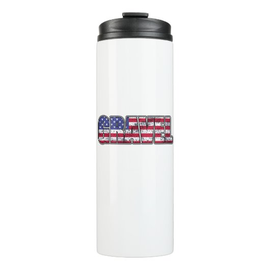 Kies Cycling American Flag Thermosbecher (Vorderseite)