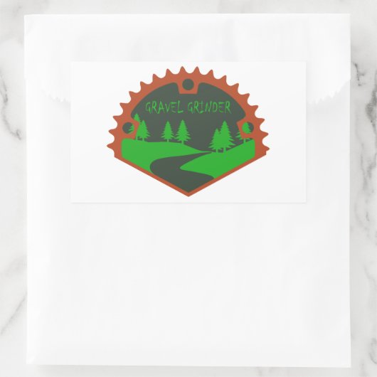 Kies Grinder Rechteckiger Aufkleber (Tasche)