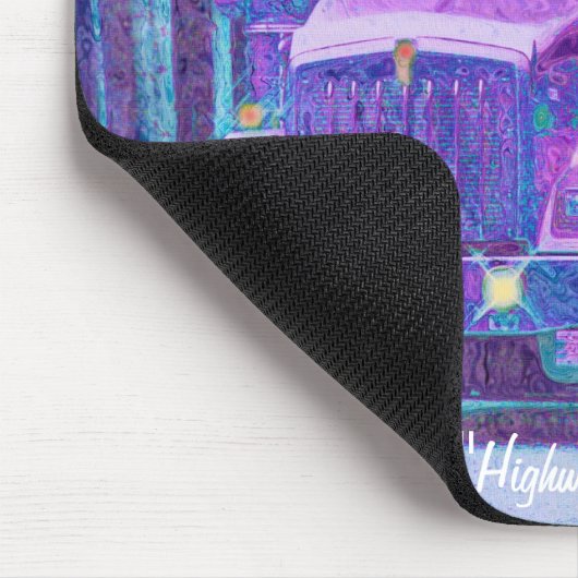 Kies Hauling Truck Highway Driving Art Mousepad (Ecke)
