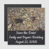 Kies im Taylor Creek Nature Foto Save the Date Magnetkarte (Vorne/Hinten)