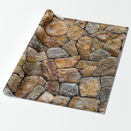 Kies kleine Steinmauer Geschenkpapier (Ungerollt)