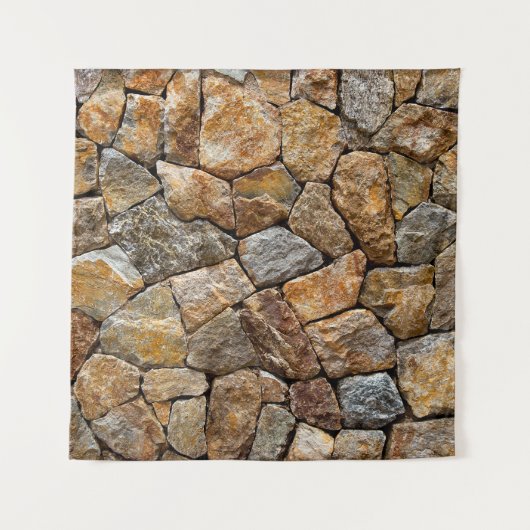 Kies kleine Steinmauer Wandteppich (Vorderseite)