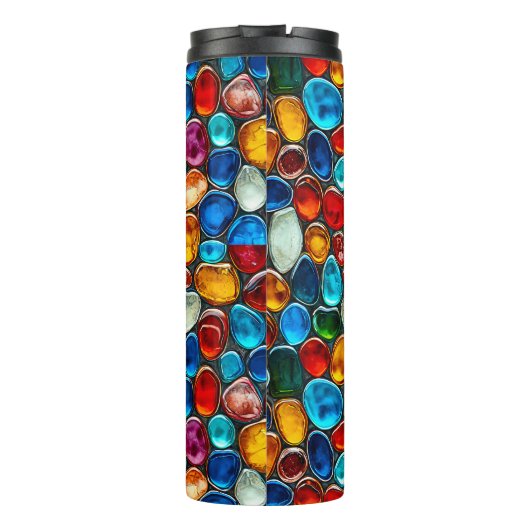 Kies, mehrfarbig thermosbecher (Rückseite)