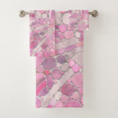 Kies Mosaik Kunst - Rosen Rosa Badhandtuch Set (Insitu)
