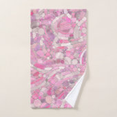 Kies Mosaik Kunst - Rosen Rosa Badhandtuch Set (Handtuch)