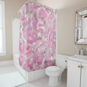 Kies Mosaik Kunst - Rosen Rosa Duschvorhang (Beispiel)