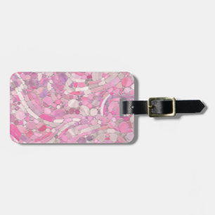 Kies Mosaik Kunst - Rosen Rosa Gepäckanhänger