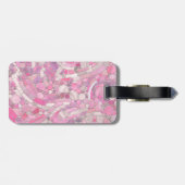 Kies Mosaik Kunst - Rosen Rosa Gepäckanhänger (Rückseite horizontal)
