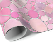 Kies Mosaik Kunst - Rosen Rosa Geschenkpapier (Rolleneckpunkt)