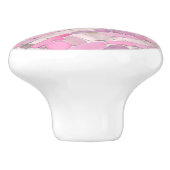 Kies Mosaik Kunst - Rosen Rosa Keramikknauf (Seitenansicht)