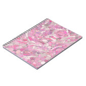 Kies Mosaik Kunst - Rosen Rosa Notizblock (Linke Seite)