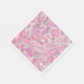 Kies Mosaik Kunst - Rosen Rosa Serviette (Ecke)