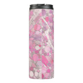 Kies Mosaik Kunst - Rosen Rosa Thermosbecher (Rückseite)