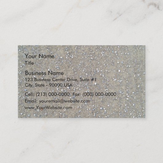 Kies-Schotterweg-Nahaufnahme Visitenkarte (Vorderseite)