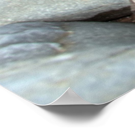 Kies-Uferblau Poster (Ecke)