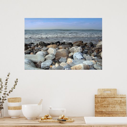 Kies-Uferblau Poster (Küche)