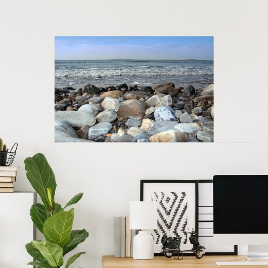 Kies-Uferblau Poster (Heimbüro)