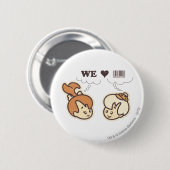 Kies und Bam Bam Wir Liebe Button (Vorne & Hinten)