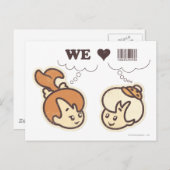 Kies und Bam Bam Wir Liebe Postkarte (Vorne/Hinten)